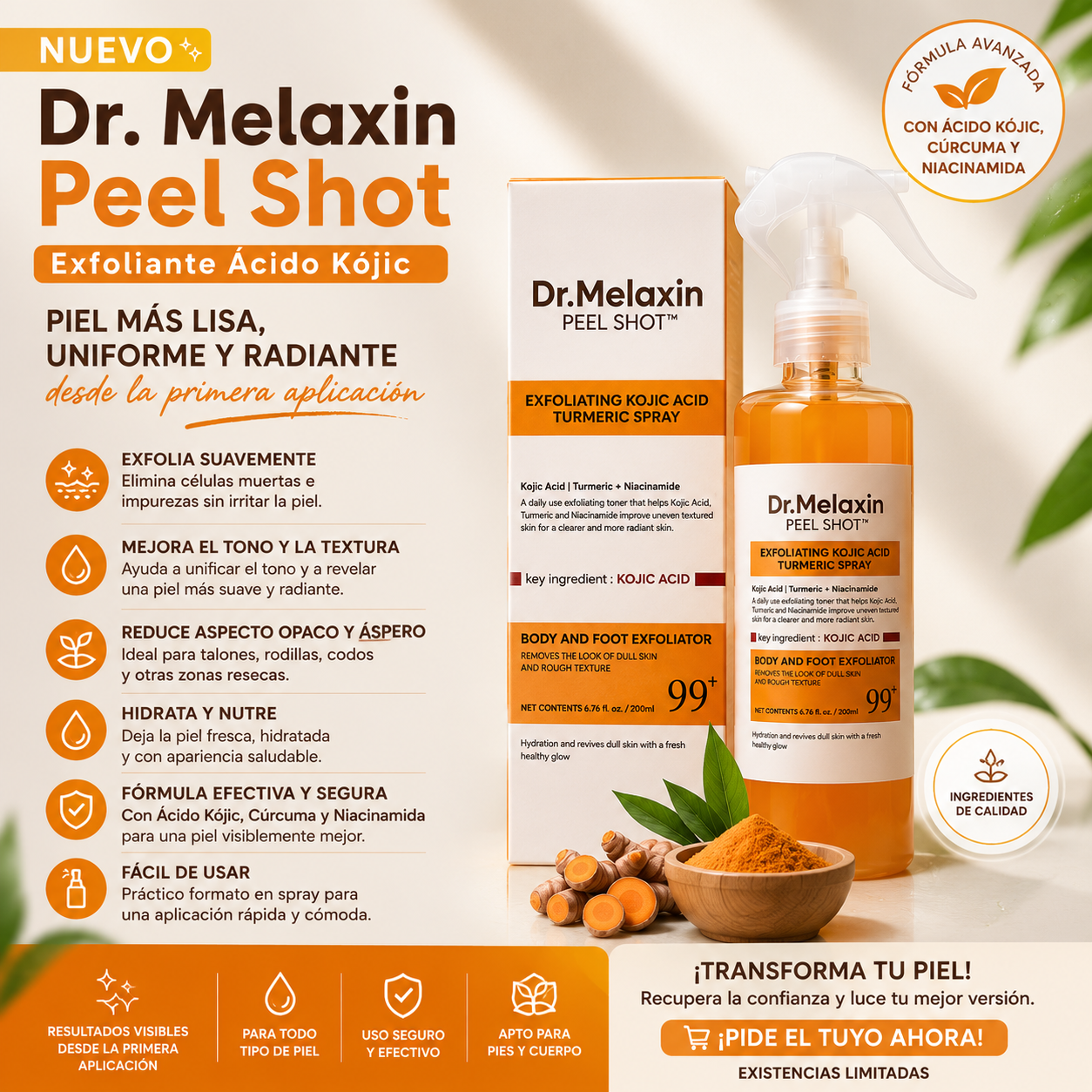 Dr. Melaxin Peel Shot Exfoliante Acido Kojic