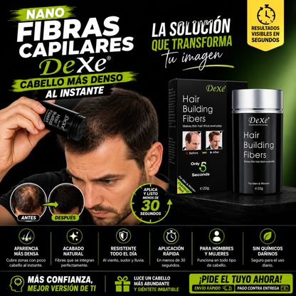 Nano Fibras Capilares DeXe Aumento de Cabello