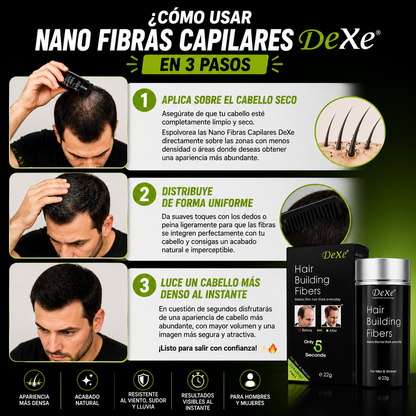 Nano Fibras Capilares DeXe Aumento de Cabello