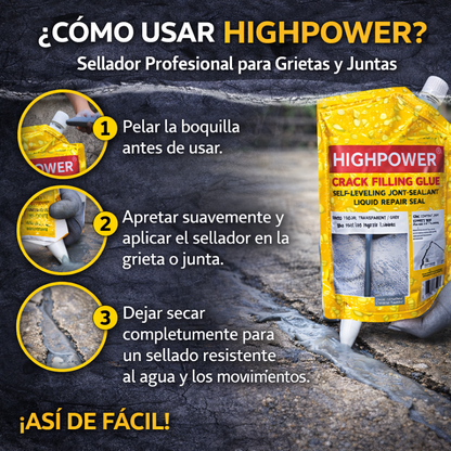 HIGHPOWER – Sellador Profesional para Grietas y Juntas