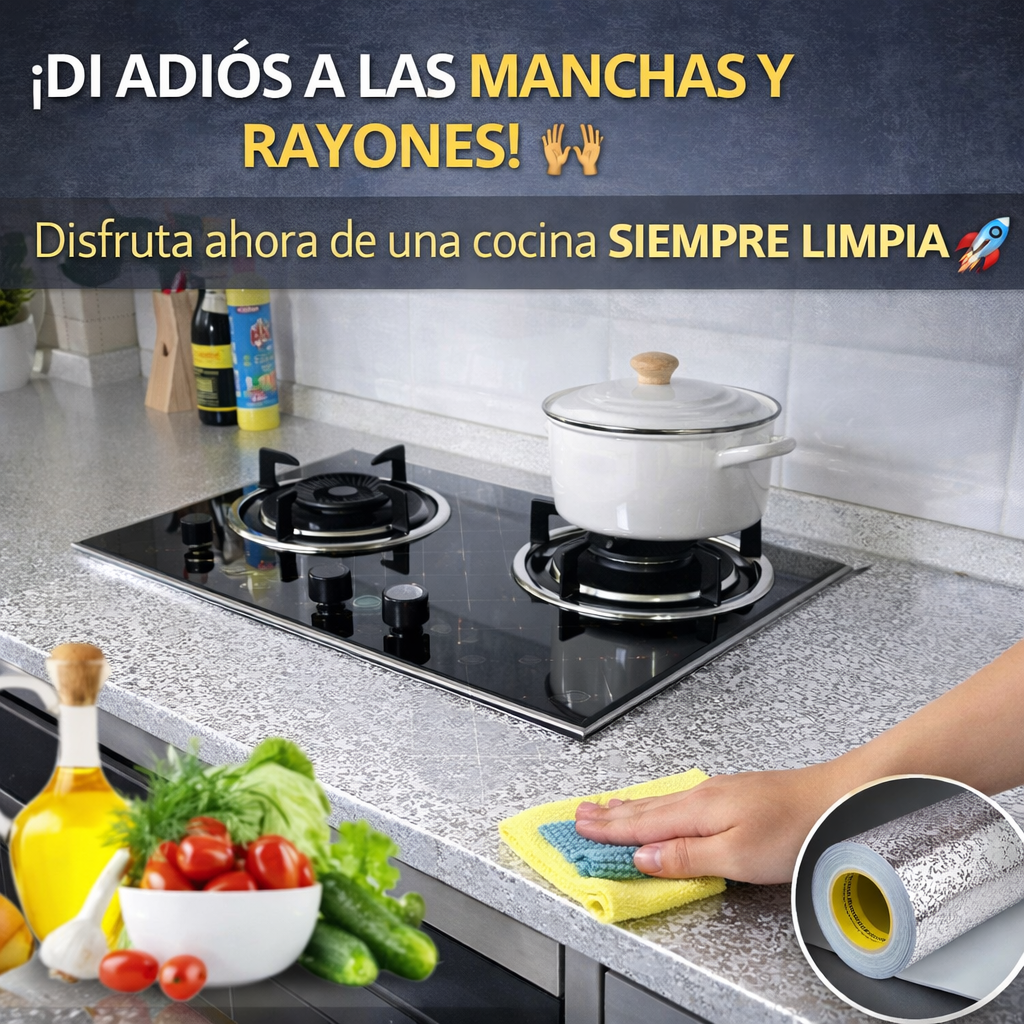 Protector de Aluminio con Adhesivo para cocina (AntiGrasa)