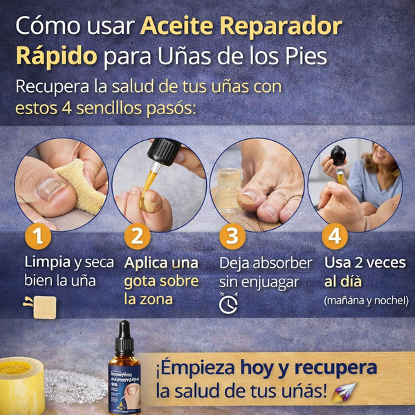 Aceite Reparador Rápido Uñas Pies