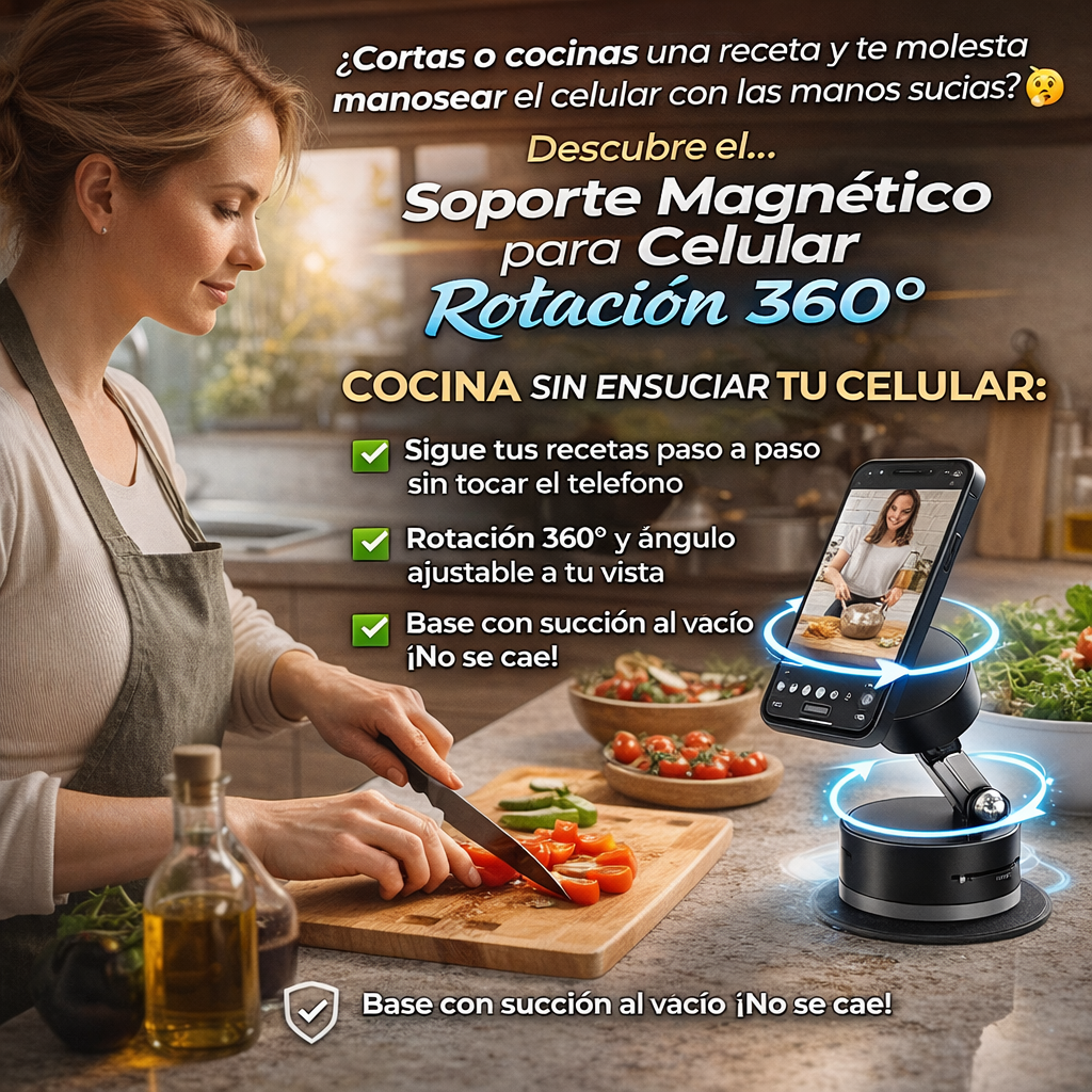 Soporte Magnético para Celular Rotación 360°